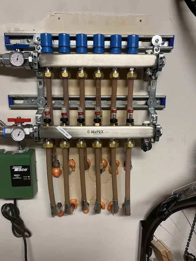 Plumber performing Gas Line Installation at a residential property in French Island